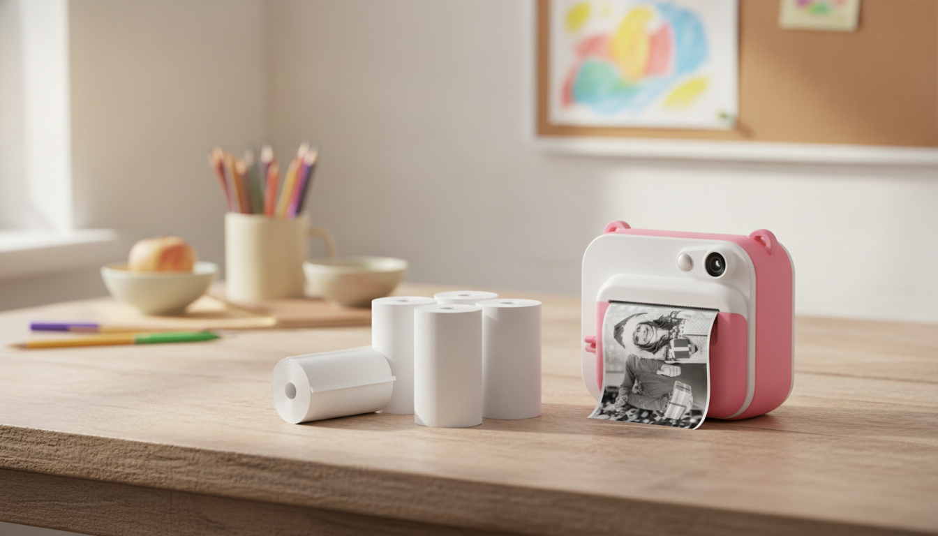 5-Pack Thermal Paper Rolls for Kids Instant-Print Cameras