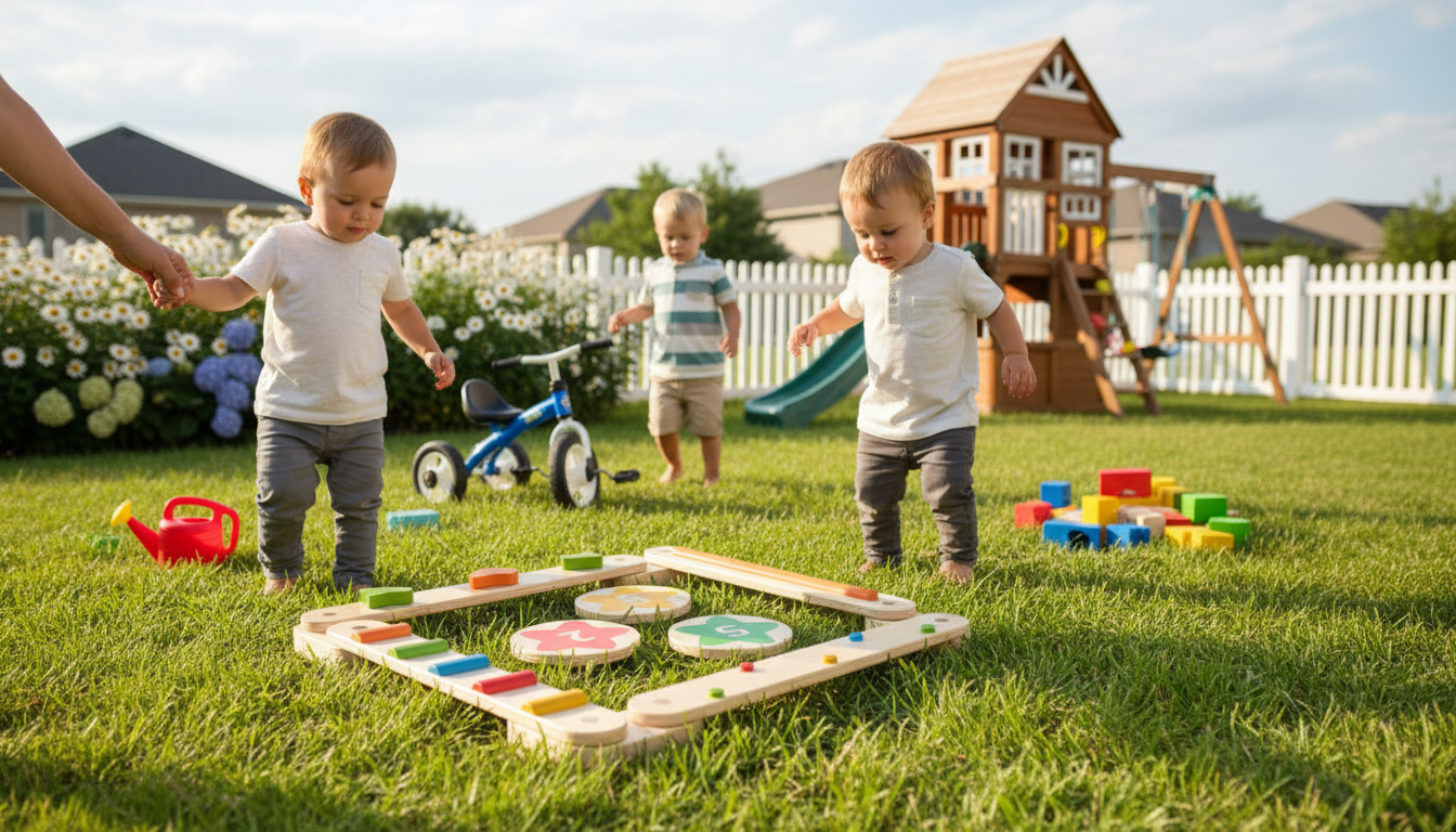 6-Piece Kids Balance Beam Stones for Indoor/Outdoor Play